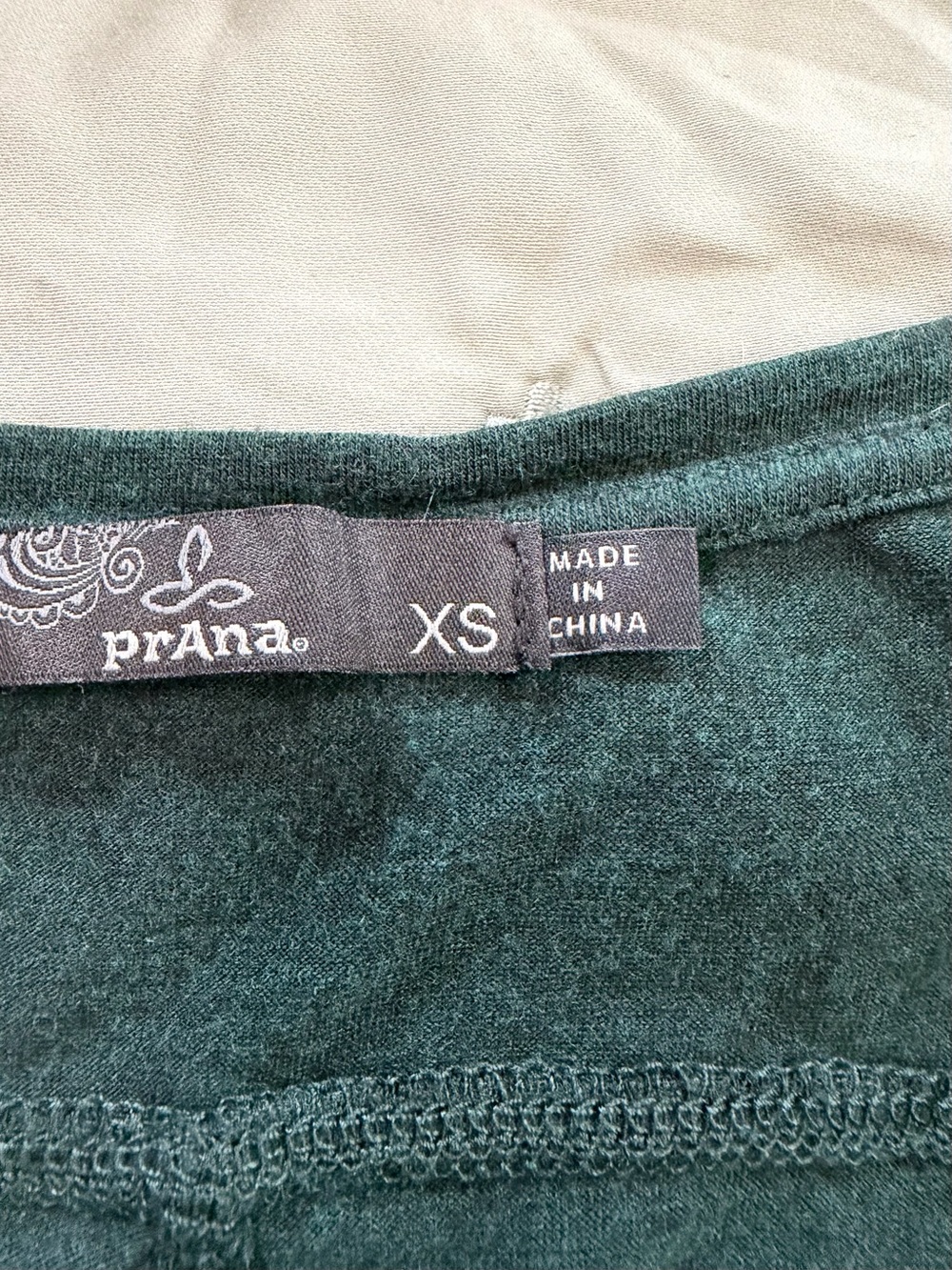 Prana Dark Forest Green Scoop Neck Pocket Tank - Picture 2 of 3